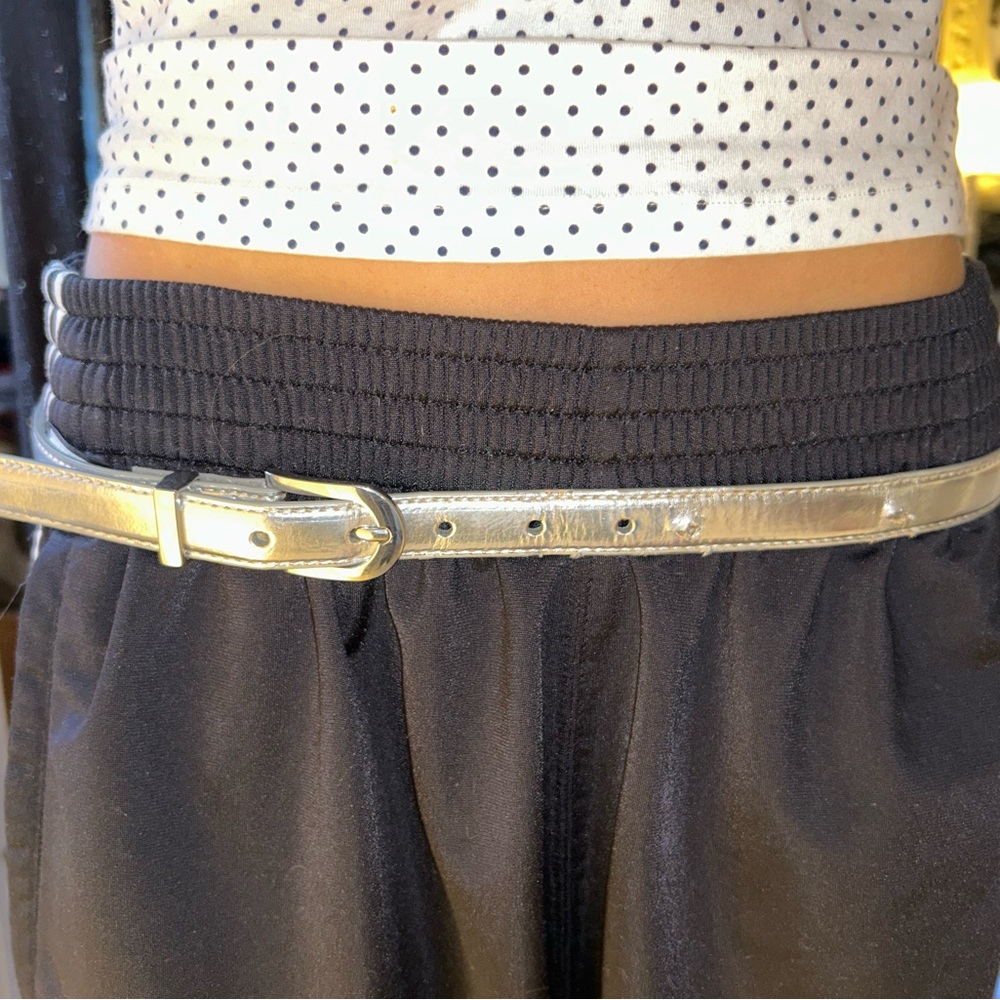 Mango Shiny Silver Women's Belt